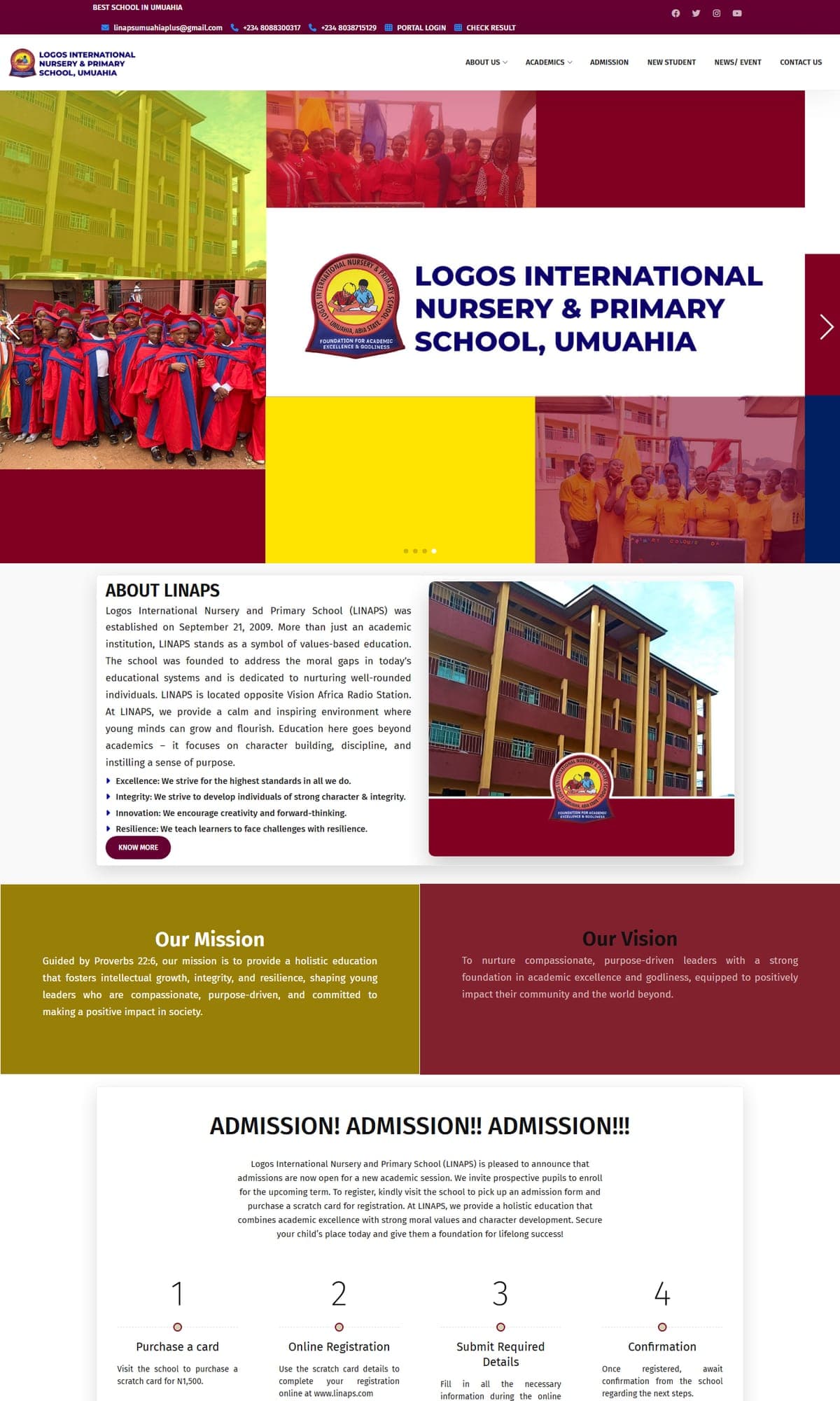 Logos International Nursery & Primary School website