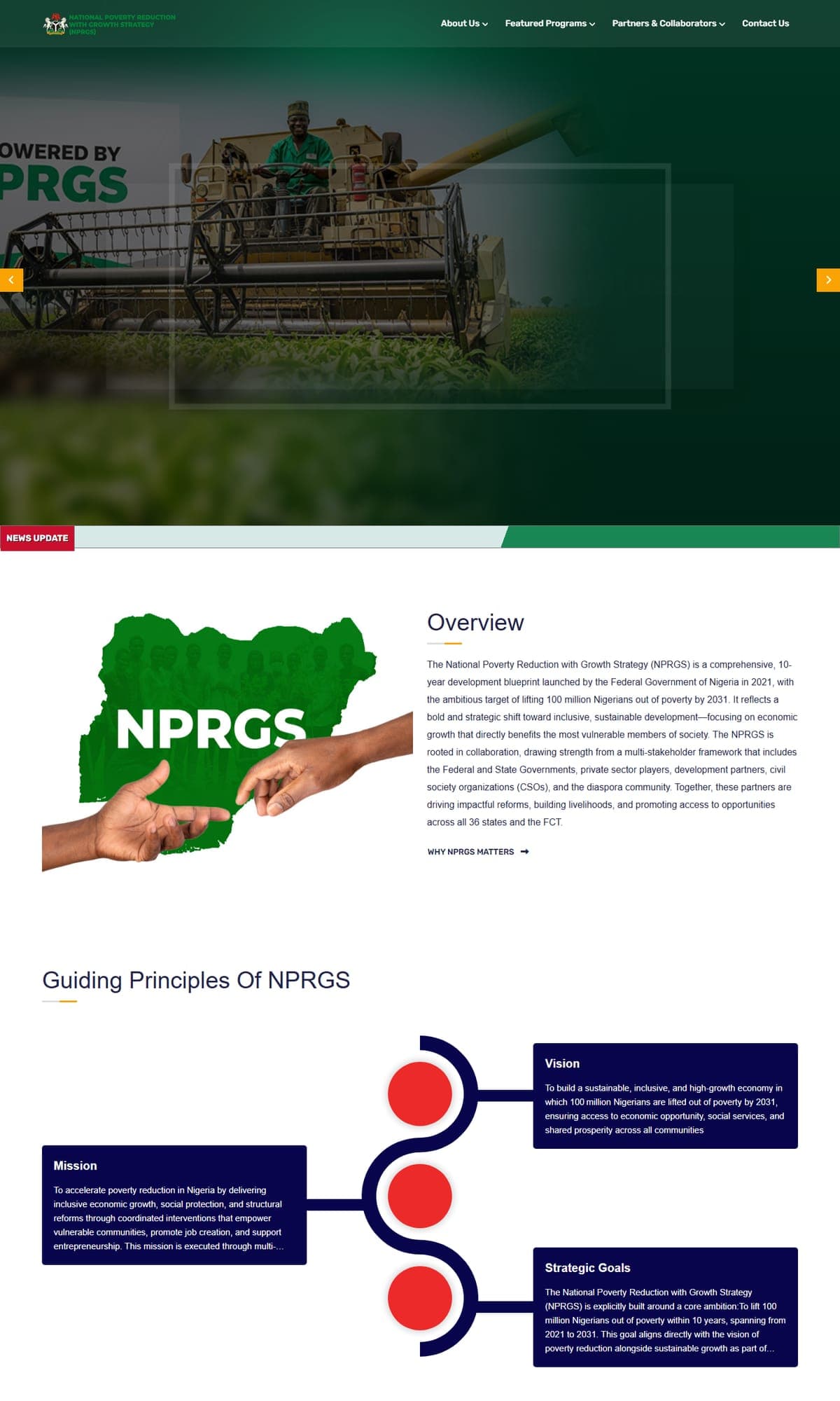 National Poverty Reduction with Growth Strategy website